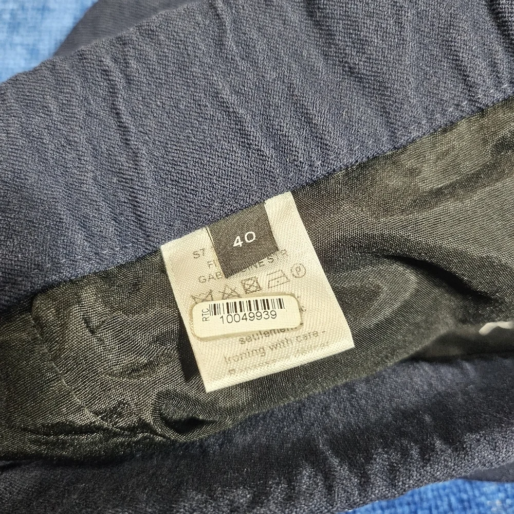 JOSEPH Navy Blue Capri Trousers Pants Side Leg Buttons 40 (US 12) - Picture 3 of 9